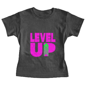 Discover Level Up Neon Pink Baby Tees