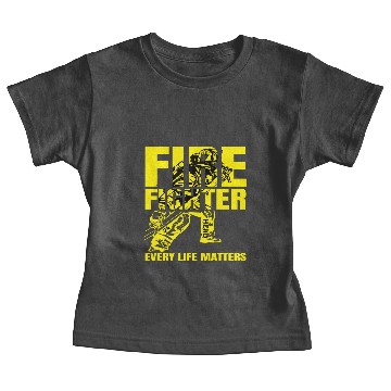 Discover Firefighter – Every Life Matters Yellow Baby Tees