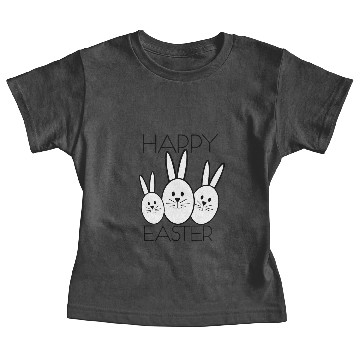 Discover Happy Easter black and white Baby Tees