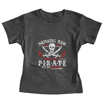 Discover DRINKING RUM BEFORE NOON MAKES YOU A PIRATE 3D Baby Tees