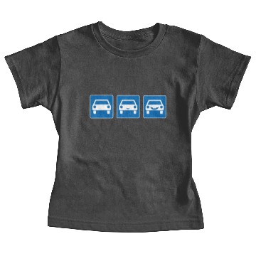 Discover Traffic sign driver's license car comic smile Baby Tees