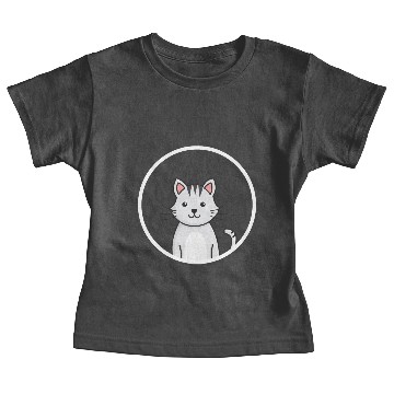 Discover Cat Grey Baby Tees