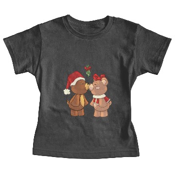 Discover Bears Kissing Under Mistletoe Baby Tees