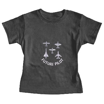Discover Future Pilot Fighter Jet Aircraft Airplane Baby Tees