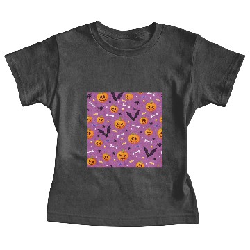 Discover halloween pumpkin bat spider bone purple Baby Tees