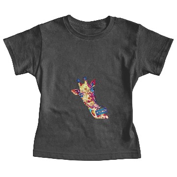 Discover Giraffe fun birthday ART Baby Tees