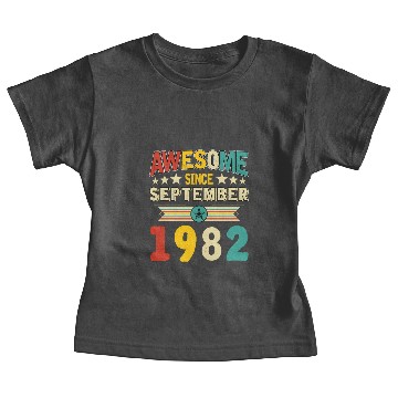 Discover Awesome Since September 1982 Baby Tees