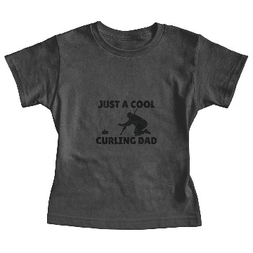 Discover Just a cool curling dad Baby Tees