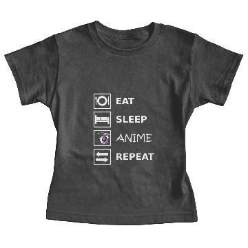 Discover Eat Sleep Anime Repeat Baby Tees