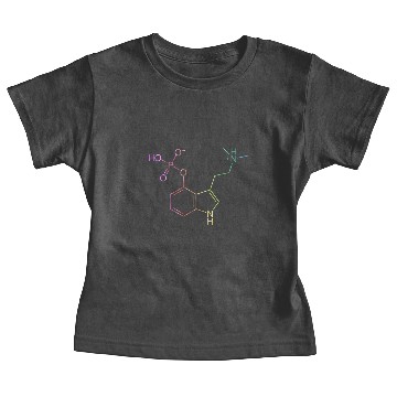 Discover Psilocybin Molecule Rainbow Style Magic Mushroom Baby Tees
