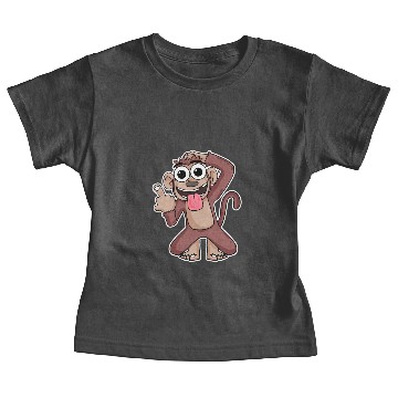 Discover Monkey shows middle finger Baby Tees