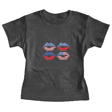 Discover Flag Lips bundle red white and blue lip Baby Tees