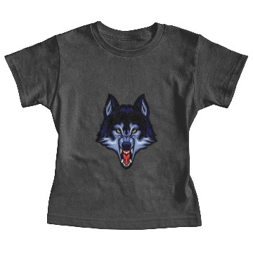 Discover Angry Wolf Face Baby Tees