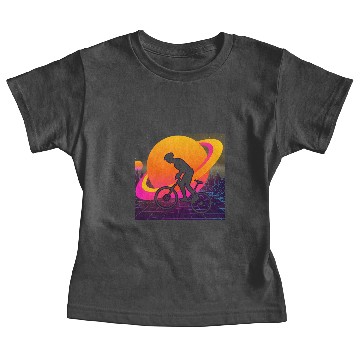 Discover Mountain Biking Retrowave Synthwave Gift Baby Tees