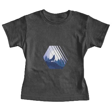 Discover Howling Wolf Hexagon Baby Tees