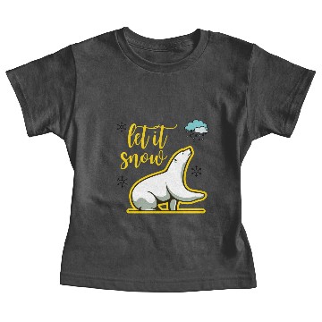 Discover Let it Snow Polar Bear Christmas Theme Baby Tees