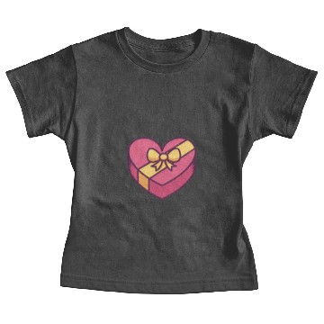 Discover Heart Shaped Gift Box With Bow Baby Tees