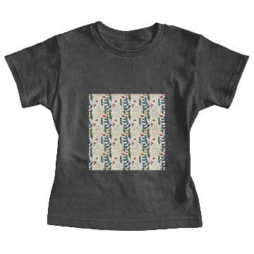 Discover Christmas Botanical Pattern Pretty Beige Baby Tees