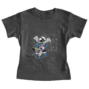 Discover Comic - Astro Dino Robot - dark Baby Tees