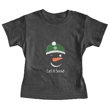 Discover Snowman Green Cap - Let It Snow Baby Tees
