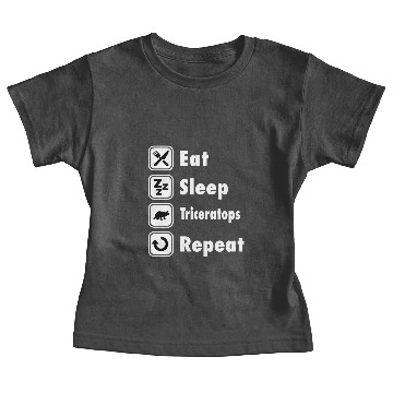 Discover Baby Tees Baby Tees - Eat Sleep Triceratops Repeat