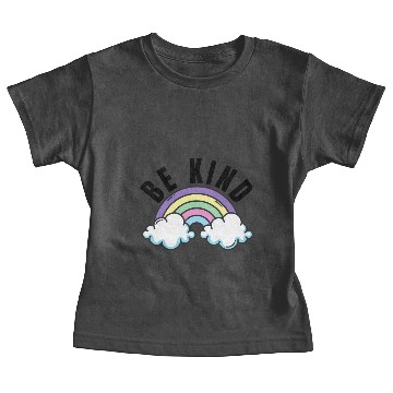 Discover Be Kind Happy Rainbow Clouds Positivity Good Vibe Baby Tees