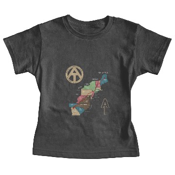 Discover Appalachian Trail Hiking Map Baby Tees