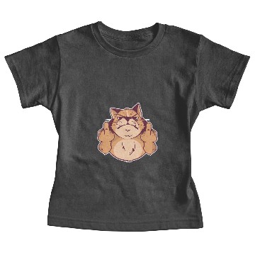 Discover Middle Finger Cat Baby Tees