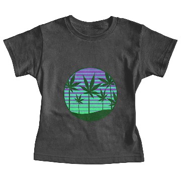 Discover cannabis leaf sunset weed marijuana hemp thc pot Baby Tees