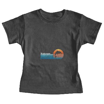 Discover Vintage Bahamas, Retro 80S Dolphin Sunset Baby Tees