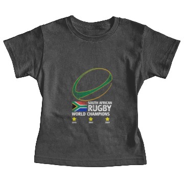 Discover South African Rugby Bokke Triple World Champions 2 Baby Tees