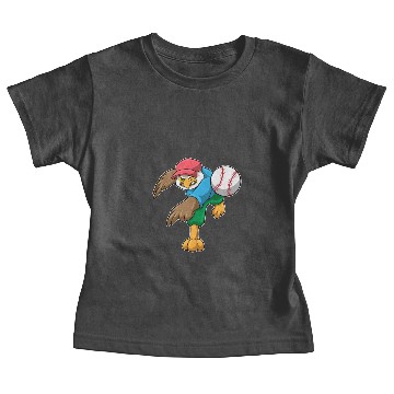 Discover Hawk at Baseball with Baseball bat Baby Tees