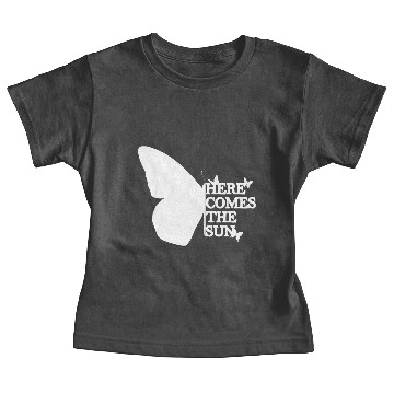 Discover Here comes the sun half butterfly white Baby Tees
