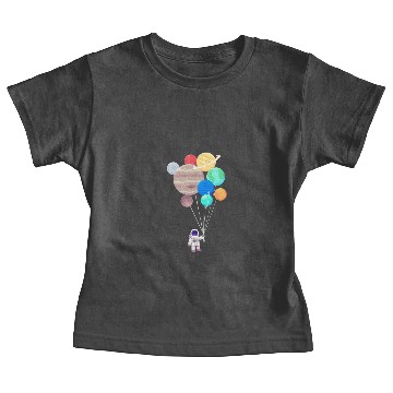 Discover Astronaut Planets Balloons Astronomy Baby Tees