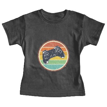 Discover Gaming sunset vintage controller computer game Baby Tees