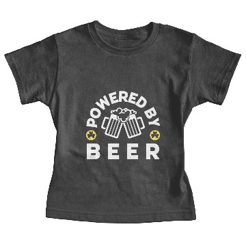 Discover Powered By Beer - Funny St Patricks Day Baby Tees