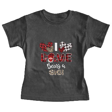 Discover I Love Being A GIGI Flannel Valentine s Day Baby Tees