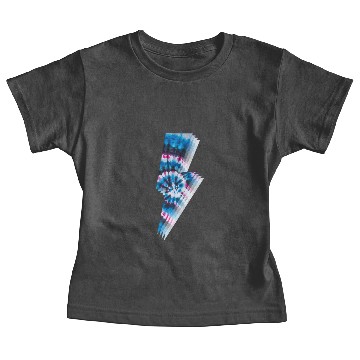 Discover Tie Dye Lightning Bolt Graphic Print Baby Tees
