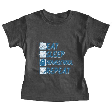 Discover Eat Sleep Homeschool Repeat Student Gift Baby Tees