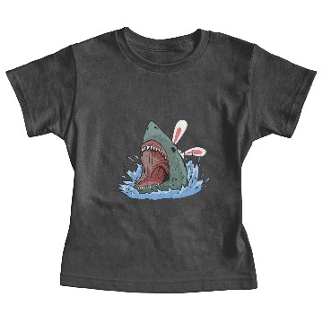 Discover Easter Great White Shark With Bunny Ears Easter Baby Tees