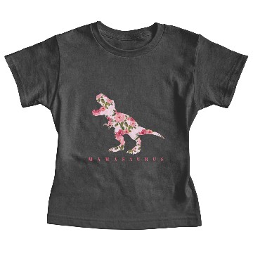 Discover Mamasaurus With Cute Floral Dinosaur Baby Tees