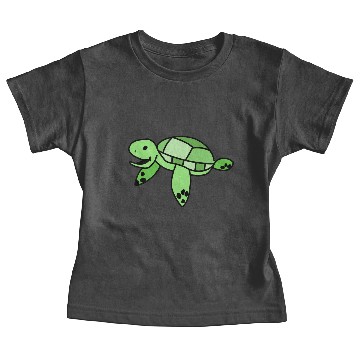 Discover Happy Sea Turtle Cartoon Baby Tees