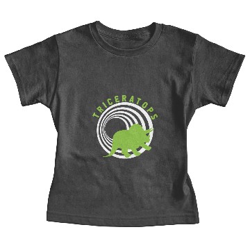 Discover Triceratops Circles Baby Tees