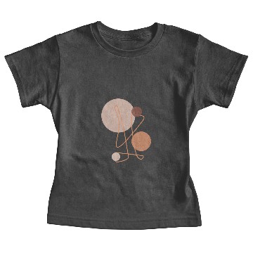 Discover Brown and Beige Abstract Shapes Art Canvas Baby Tees