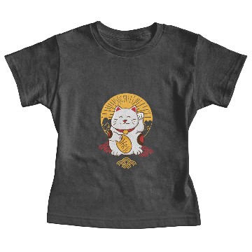 Discover Retro Lucky Cat Baby Tees