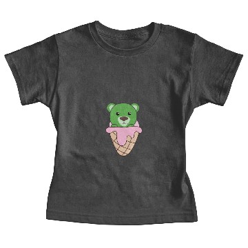 Discover Green Bear In Ice Waffle Funny Animals In Essen Baby Tees