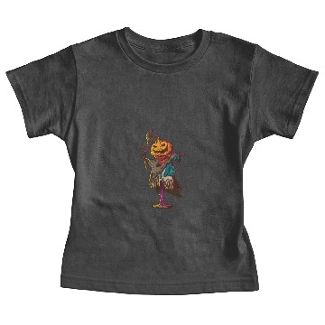 Discover Halloween Pumpkin Head Scarecrow Baby Tees