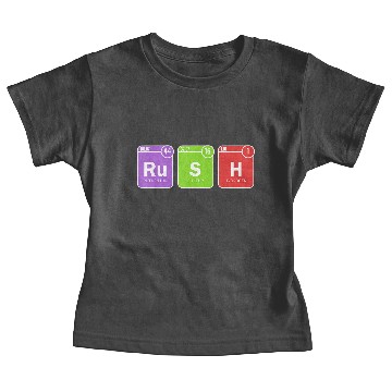 Discover Rush Funny Science Nerd Periodic Table Elements Baby Tees