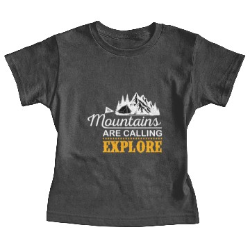 Discover The mountains are calling explore Baby Tees