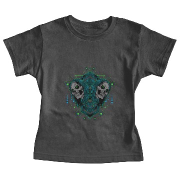 Discover grim reaper head with sacred Baby Tees